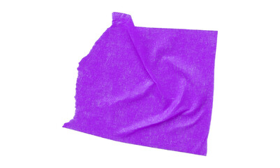 Fototapeta premium Separate purple torn paper tape on transparent background