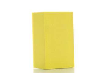 Sanding paper for hand sanding, macro, isolated on white background.