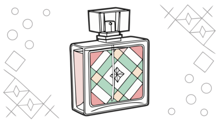 perfume bottle isolated on white