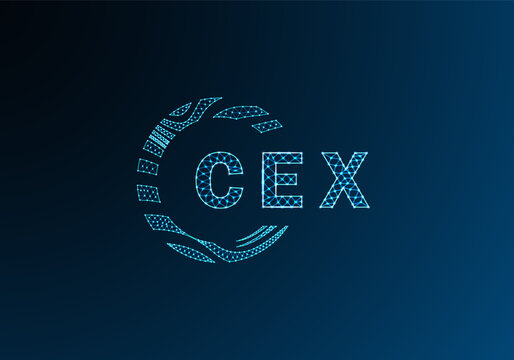 CEX low poly letter logo vector design. CEX lower poly logo design. CEX unique low poly logo design.