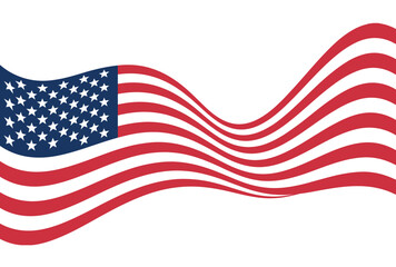 stylized wavy american flag illustration symbolizing patriotism, national pride, freedom, and united states identity