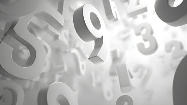 Abstract background of numerous white numbers.