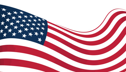 Fototapeta premium waving united states flag illustration symbolizing patriotism, national pride, independence, and american identity