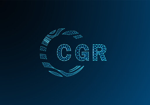 CGR low poly letter logo vector design. CGR lower poly logo design. CGR unique low poly logo design.