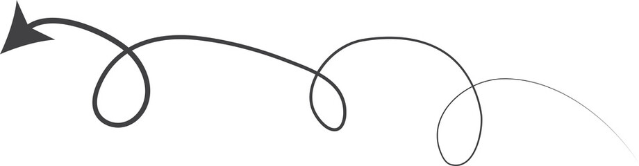 Hand drawn arrow doodle line icon. Design elements for business plan and education