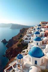 Naklejka premium santorini island greece