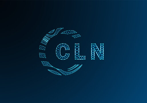 CLN low poly letter logo vector design. CLN lower poly logo design. CLN unique low poly logo design.