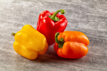 Red, yellow, orange bell pepper