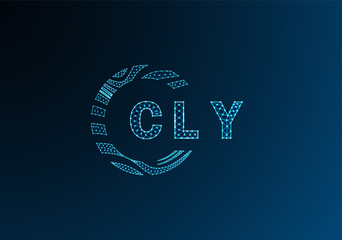 CLY low poly letter logo vector design. CLY lower poly logo design. CLY unique low poly logo design.