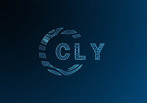 CLY low poly letter logo vector design. CLY lower poly logo design. CLY unique low poly logo design.