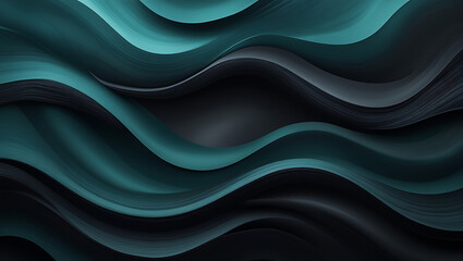 Teal and Charcoal Abstract Gradient Background: Smooth, AI Blend