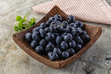 Sweet juicy ripe blueberry heap