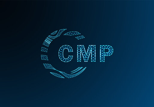 CMP low poly letter logo vector design. CMP lower poly logo design. CMP unique low poly logo design.