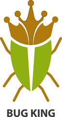 Bug King Logo Design Insect King Protection 