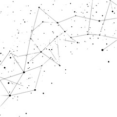 Abstract network connection background with lines and dots for technology concept design element art vector