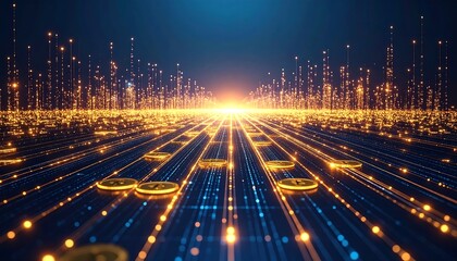 Digital city of gold coins