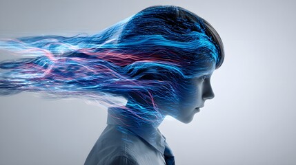 Digital representation of a child's head.