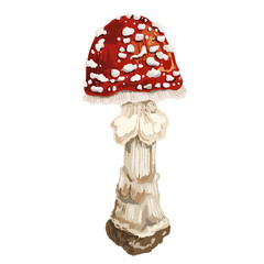 Mushroom and Wildflower Botanical Illustration • Forest Fungi Clipart • Nature Digital Art PNG • Vintage Cottagecore Artwork