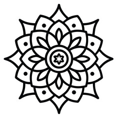 Intricate Black and White Mandala Design
