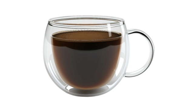 Double-Walled Coffee Mug for Heat Retention on white background