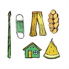 A COLLECTION OF VARIOUS TYPES OF ILLUSTRATION SKETCHES