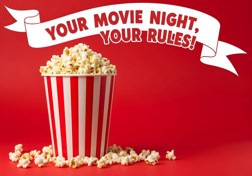 Grab your popcorn and get ready for an epic movie night because YOUR MOVIE NIGHT, YOUR RULES! promises ultimate entertainment freedom and fun for everyone.