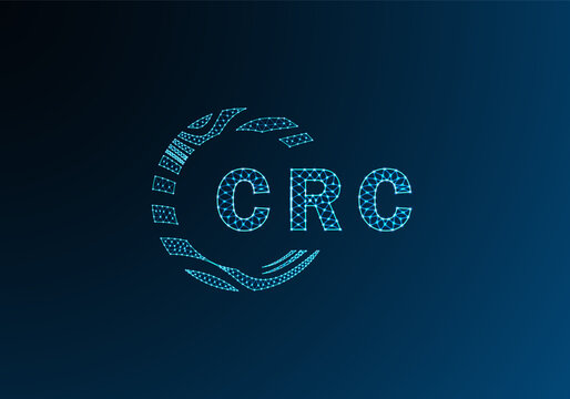 CRC low poly letter logo vector design. CRC lower poly logo design. CRC unique low poly logo design.