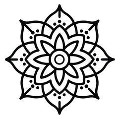 Intricate Black and White Mandala Design