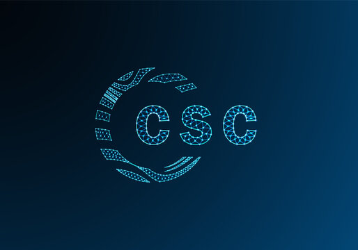 CSC low poly letter logo vector design. CSC lower poly logo design. CSC unique low poly logo design.