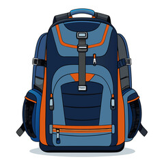 Fototapeta premium vector illustration of a backpack