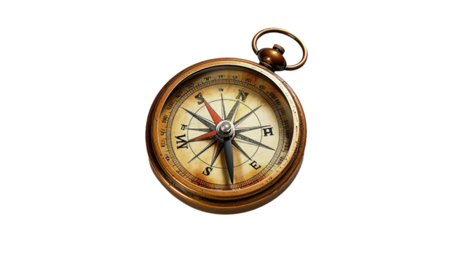 Elegant Navigation Symbol with Precision Lines on white background