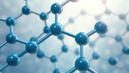 Obraz premium 3D rendering of molecular structure — illustrating chemical bonds and atomic connections