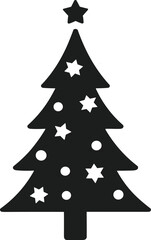 Christmas Tree Silhouette – Festive Holiday Vector Illustration