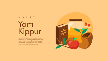 vector happy yom kippur background template
