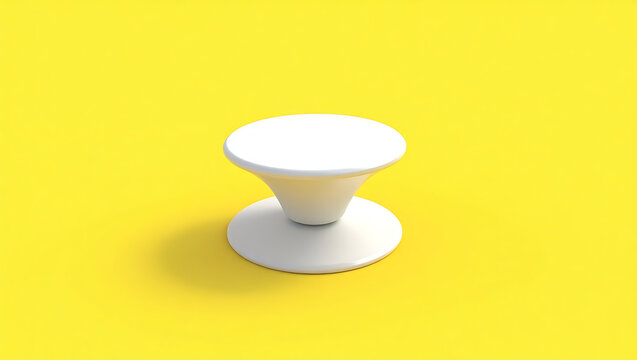 Blank PopSocket Mockup on Yellow Background
