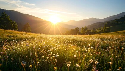 Sunrise over Wildflower Meadow. (1)