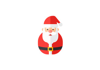 Pixelated Santa Claus Festive Holiday Icon isolated on transparent background