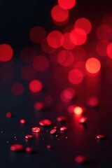 Dark background, red glittery vintage lights, shiny bokeh , glitter background, illumination, design