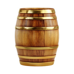 Obraz premium Wooden barrel with gold bands