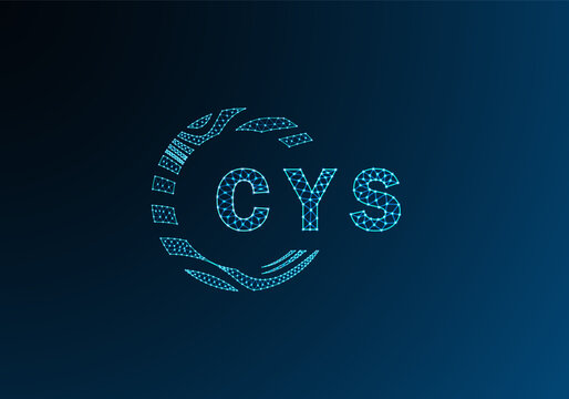 CYS low poly letter logo vector design. CYS lower poly logo design. CYS unique low poly logo design.