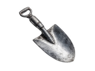 Antique metal garden trowel rustic weathered tool, Isolated On White Background, Png Transparent