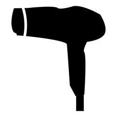 black hair dryer vector illustration