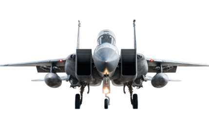 Modern Fighter Plane, Aircraft and Advanced Air Combat System isolated on transparent background Remove png, Clipping Path, pen tool