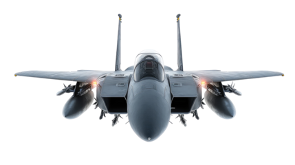 Modern Fighter Plane, Aircraft and Advanced Air Combat System isolated on transparent background Remove png, Clipping Path, pen tool