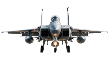 Modern Fighter Plane, Aircraft and Advanced Air Combat System isolated on transparent background Remove png, Clipping Path, pen tool