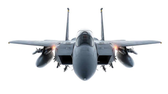 Modern Fighter Plane, Aircraft and Advanced Air Combat System isolated on transparent background Remove png, Clipping Path, pen tool