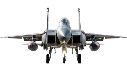 Modern Fighter Plane, Aircraft and Advanced Air Combat System isolated on transparent background Remove png, Clipping Path, pen tool