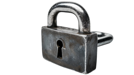 Durable Steel Padlock Display on white background