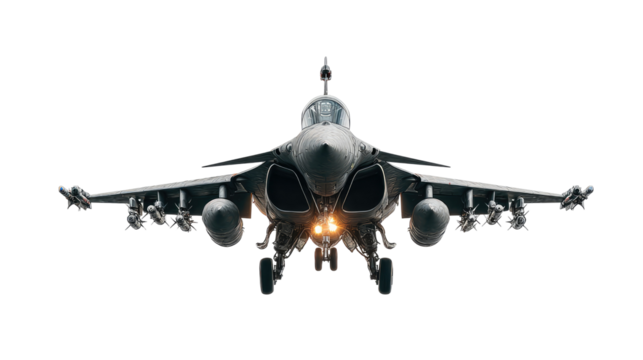 Modern Fighter Plane, Aircraft and Advanced Air Combat System isolated on transparent background Remove png, Clipping Path, pen tool