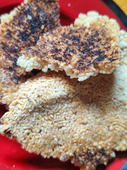Intip.. Intip is a crunchy and tasty traditional Indonesian food. The rice crust is then dried and then fried.